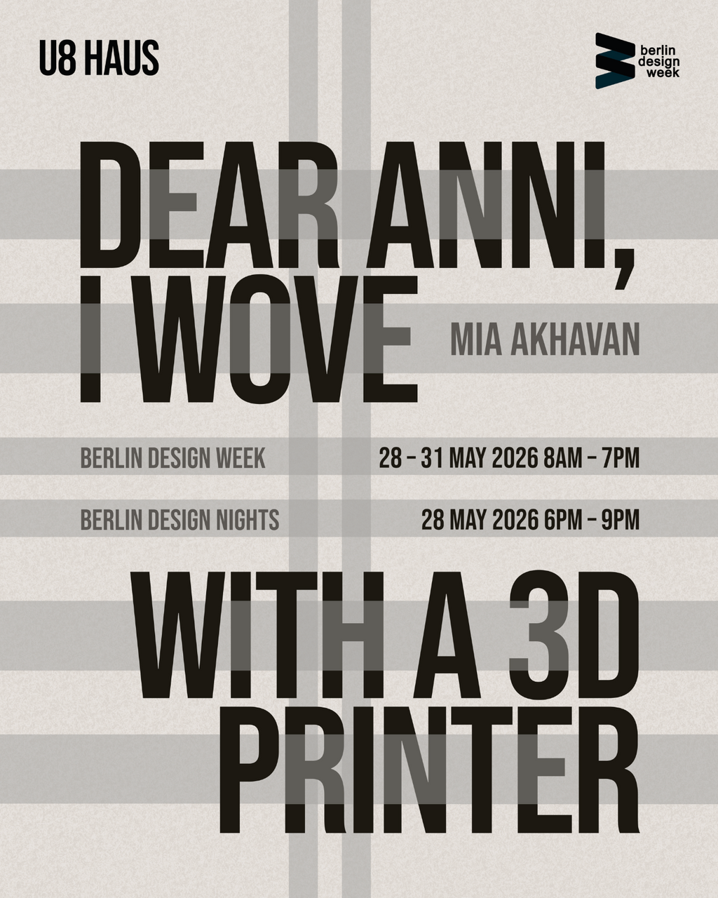 Dear Anni, I wove with a 3D Printer