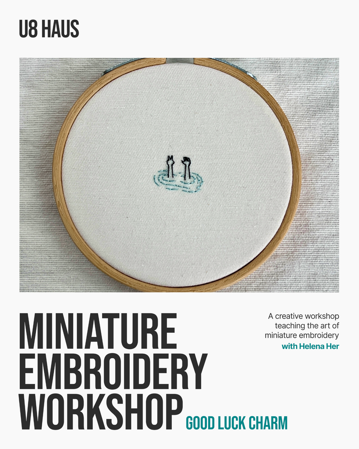 Miniature Embroidery Workshop: Good Luck Charm | November 8 | Sunday | 12:00-16:00